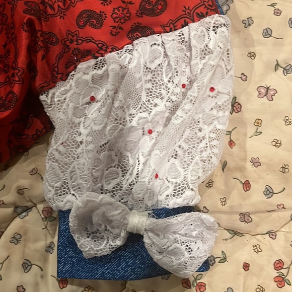 This is a custom costume it’s red with white and blue it’s made for dance - Picture 4 of 4